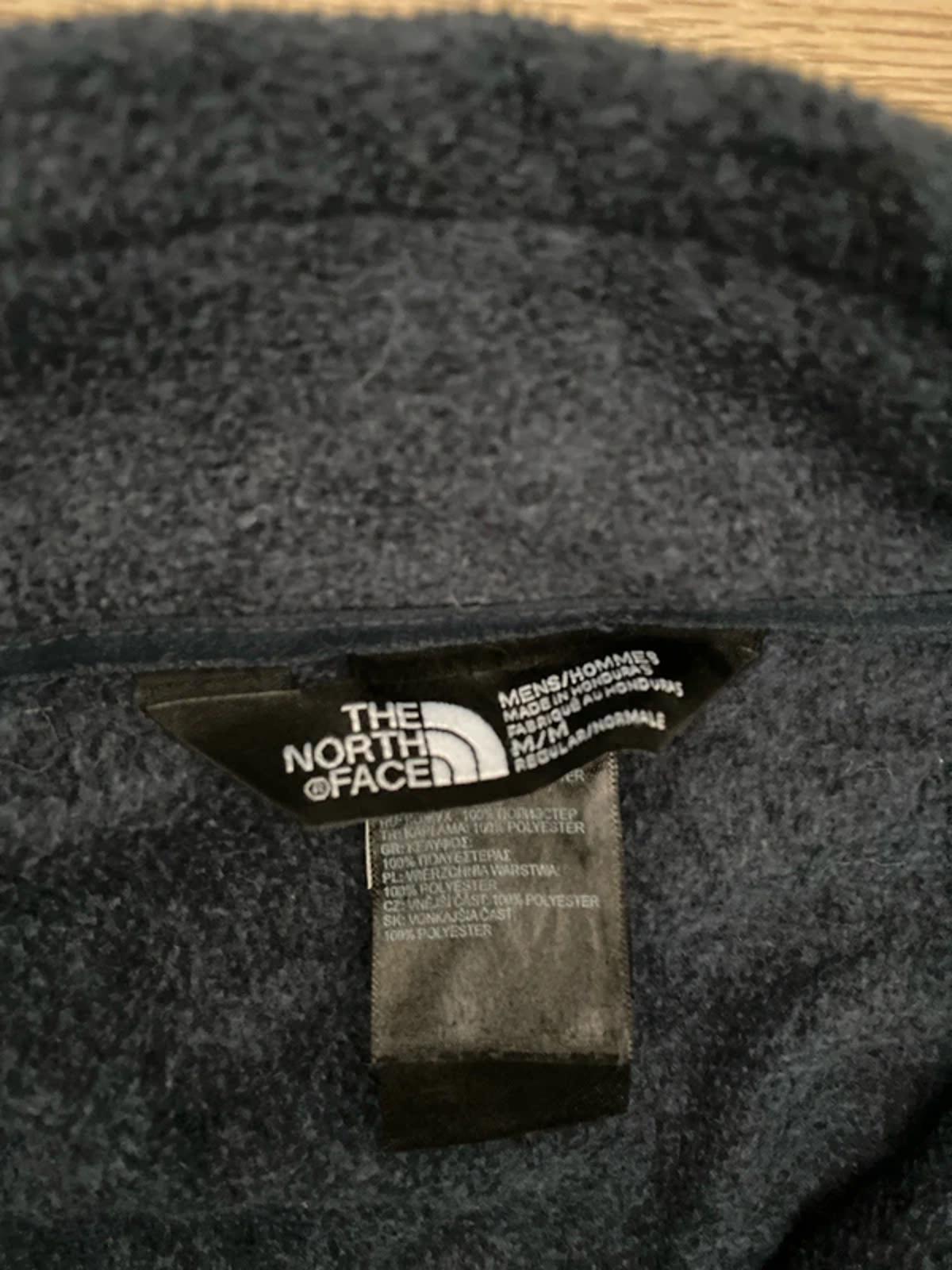 The North Face 1/4 zip fleece slate blue medium mens