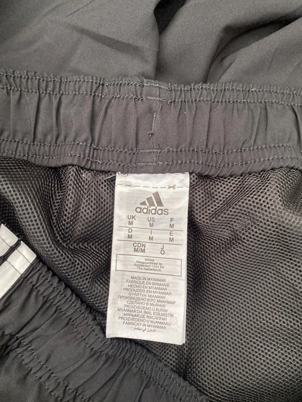 Adidas black sports shorts medium
