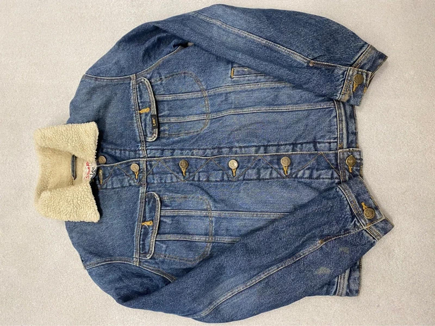 Lee Storm rider Sherpa denim jacket medium
