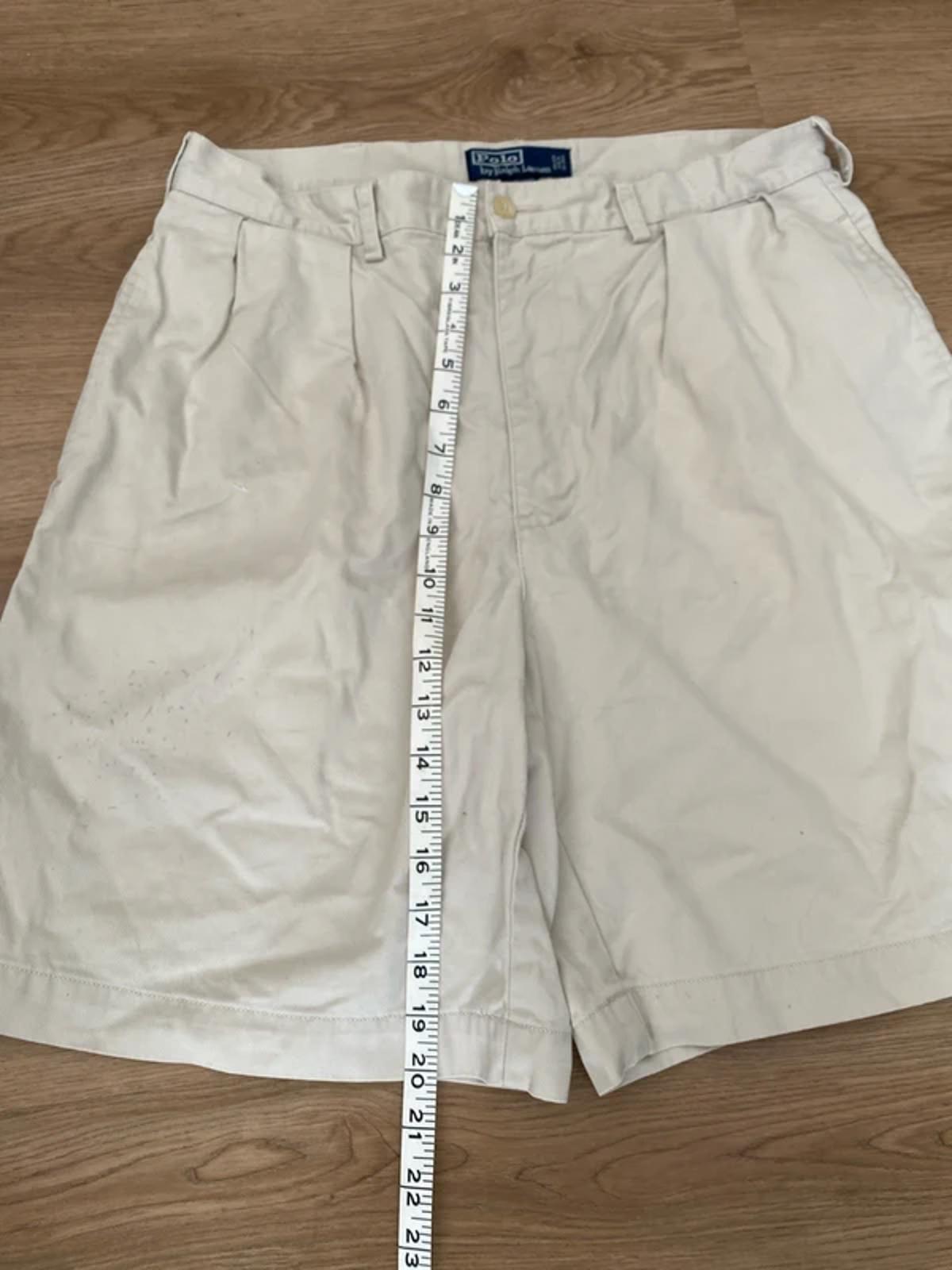 Polo Ralph Lauren classic chino pleated short cream size 34