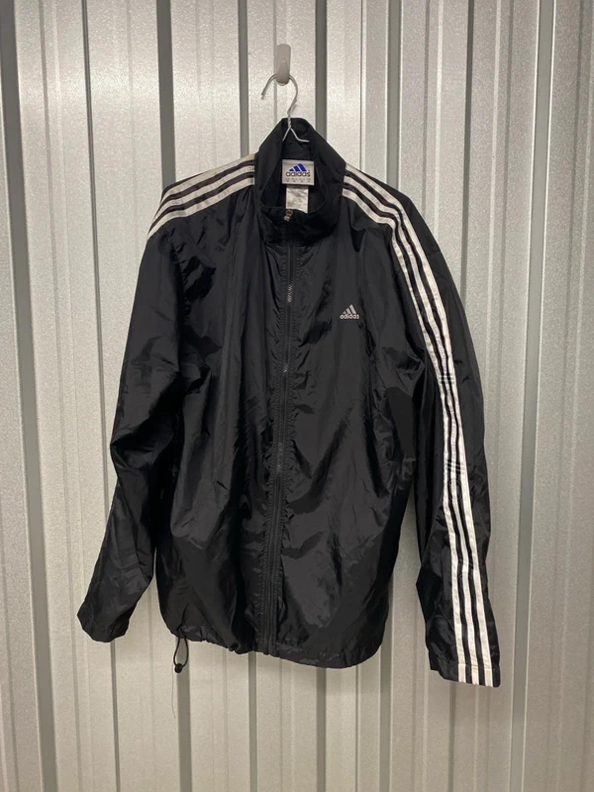 Adidas stripe windbreaker medium