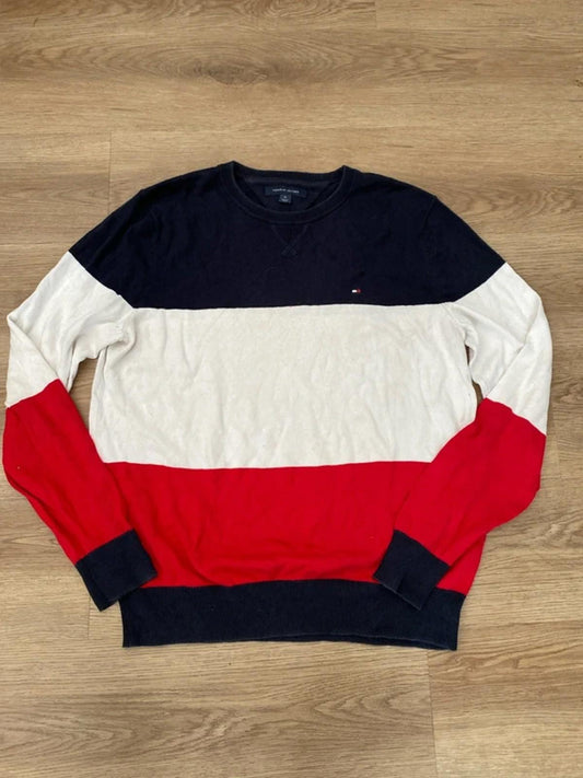 Tommy Hilfiger lightweight sweater medium red/white/blue