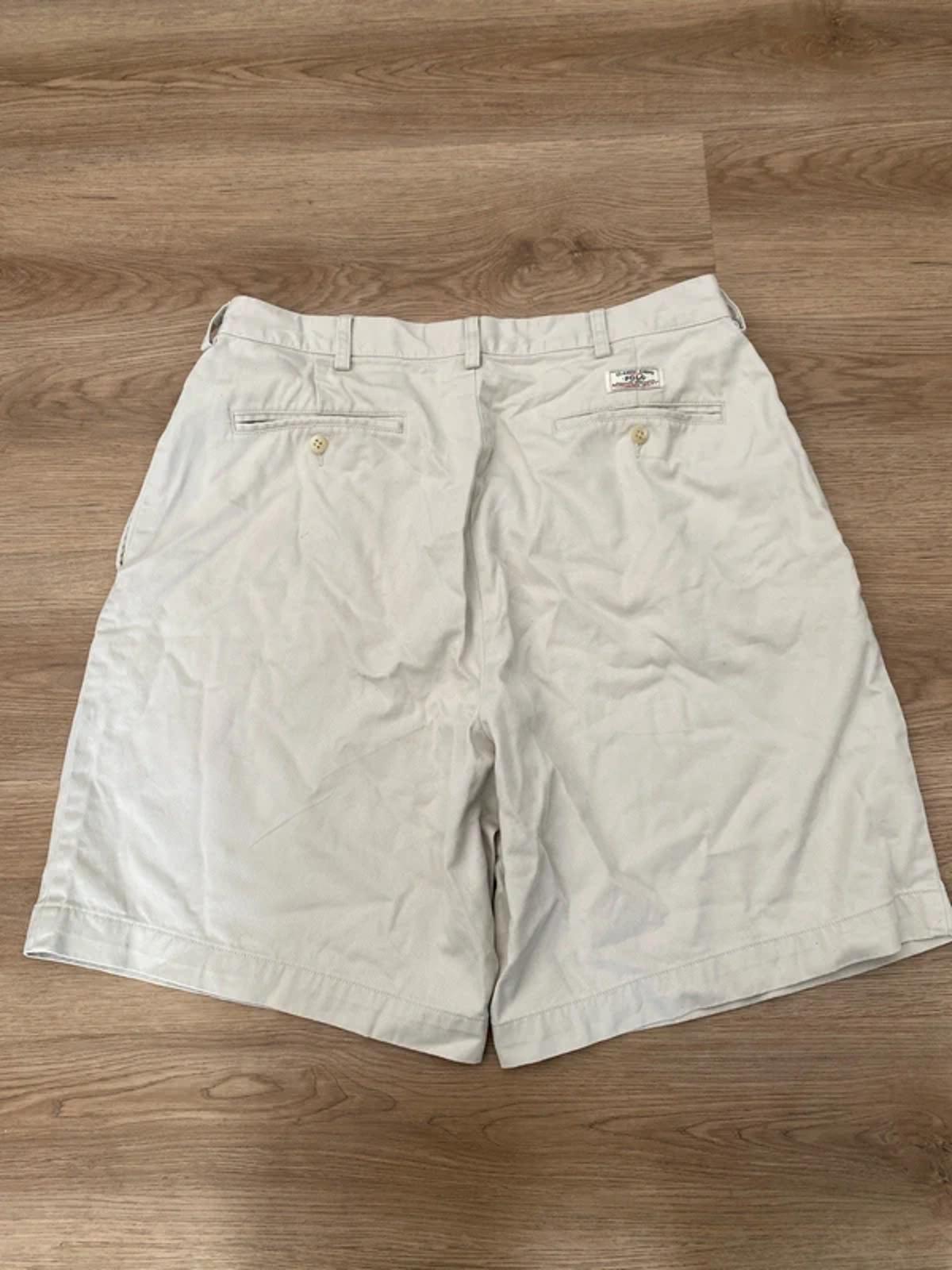 Polo Ralph Lauren classic chino pleated short cream size 34