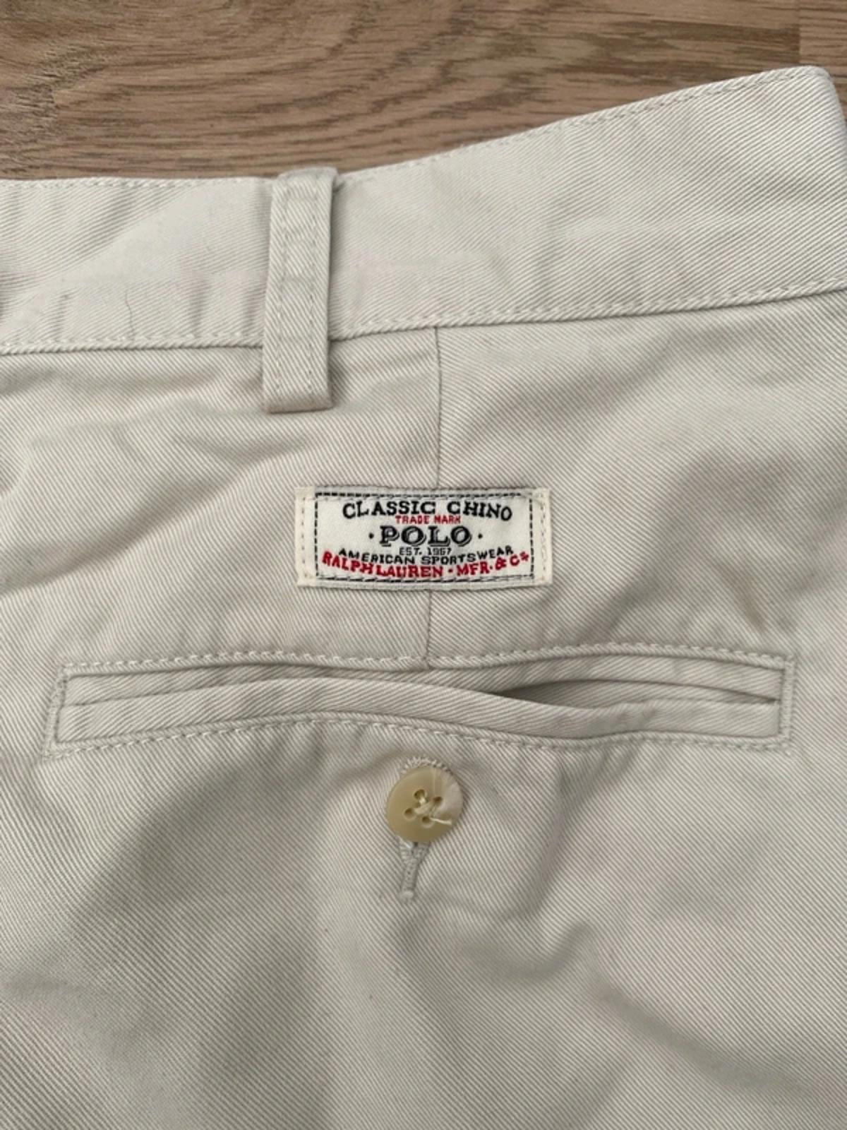 Polo Ralph Lauren classic chino pleated short cream size 34