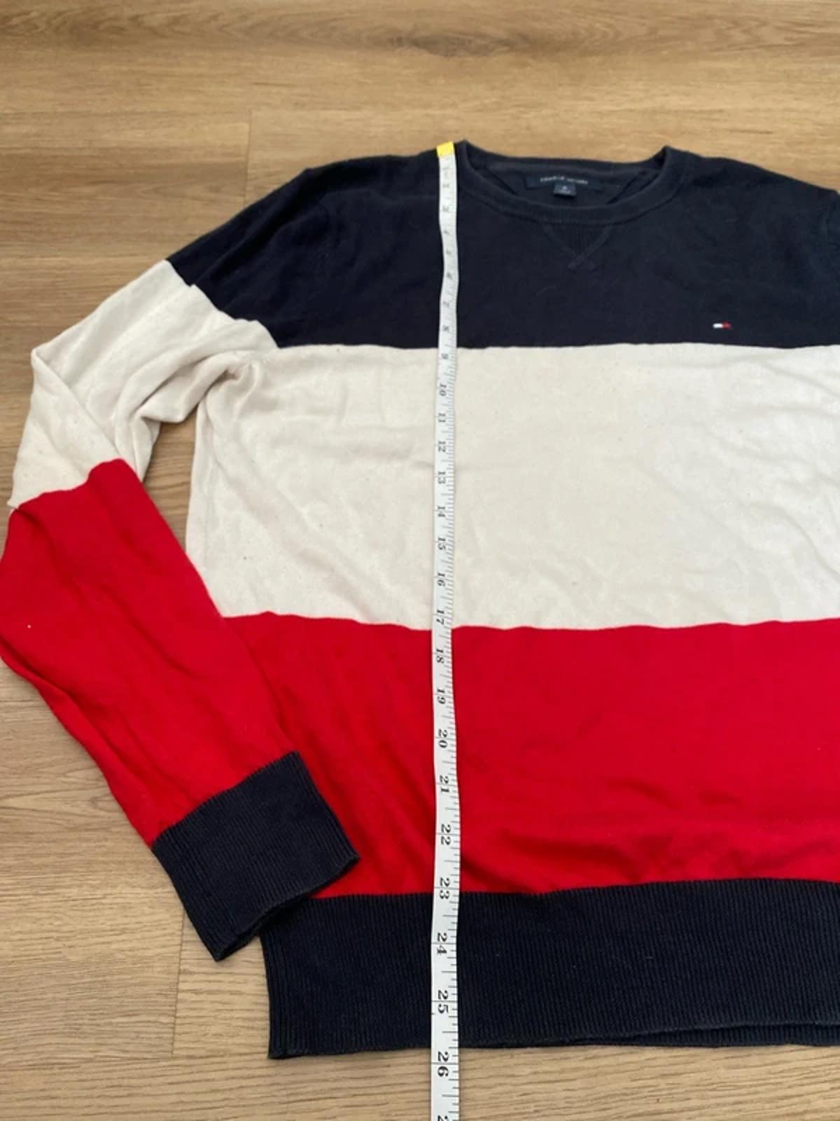 Tommy Hilfiger lightweight sweater medium red/white/blue