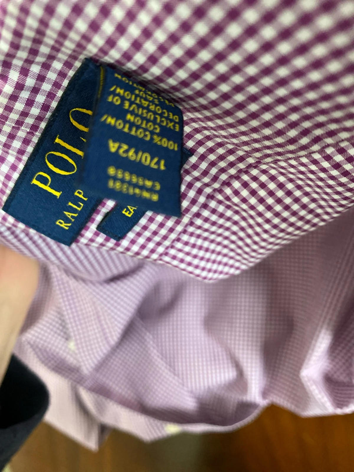 Ralph Lauren 15,1/2 collar shirt purple checkered