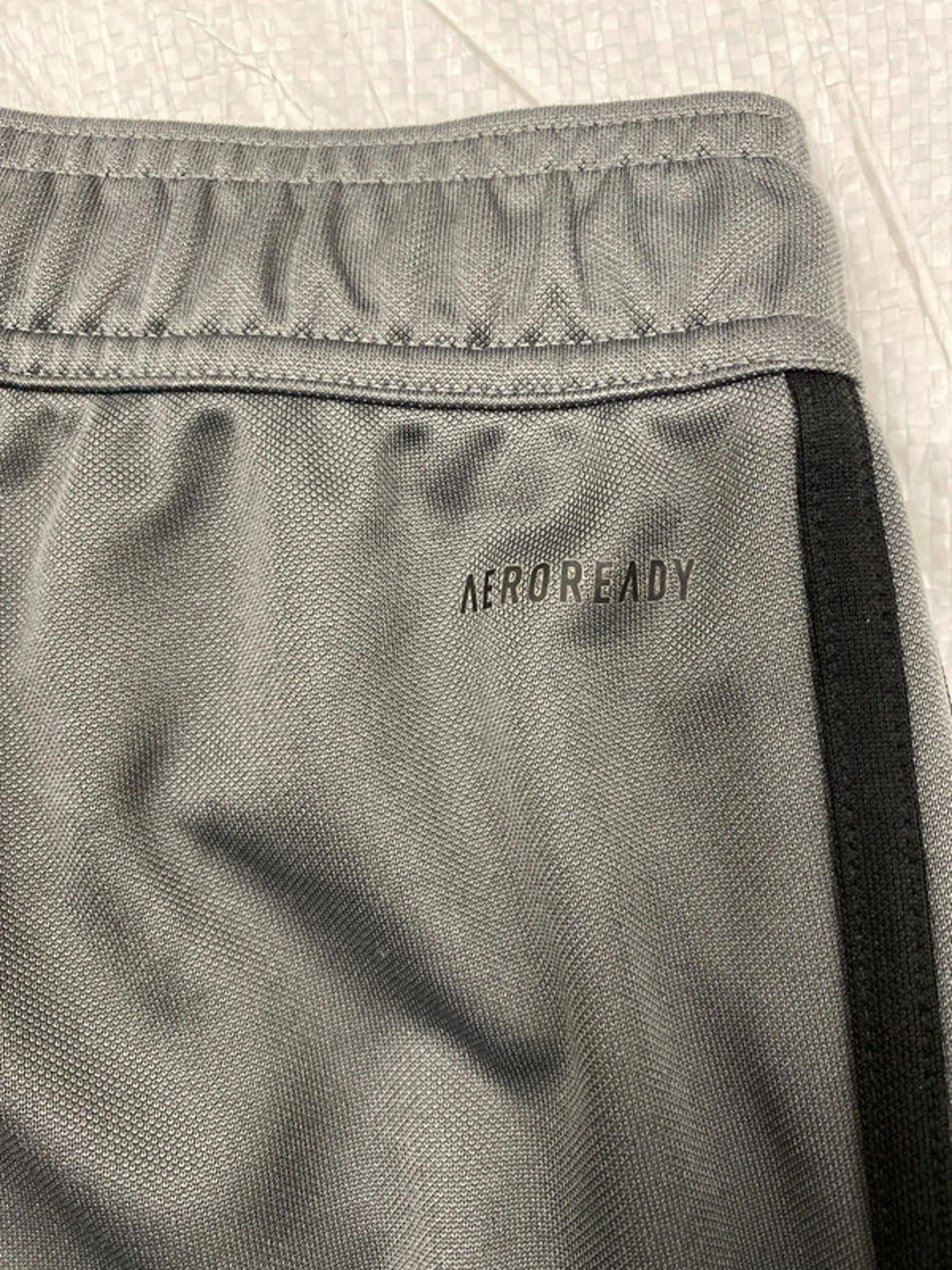 Adidas Aeroready sports joggers grey black stripes small