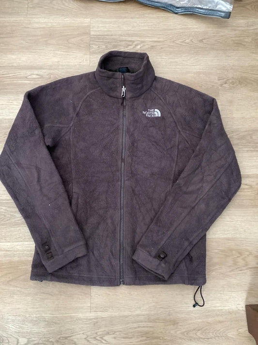 The North Face fleece full zip brown S/P women’s
