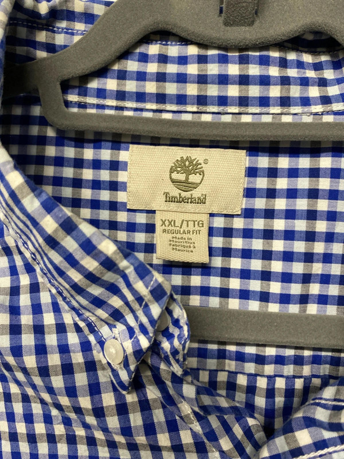 Timbered blue checked long sleeve shirt xxl