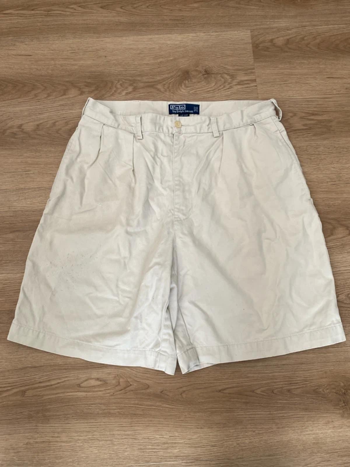 Polo Ralph Lauren classic chino pleated short cream size 34