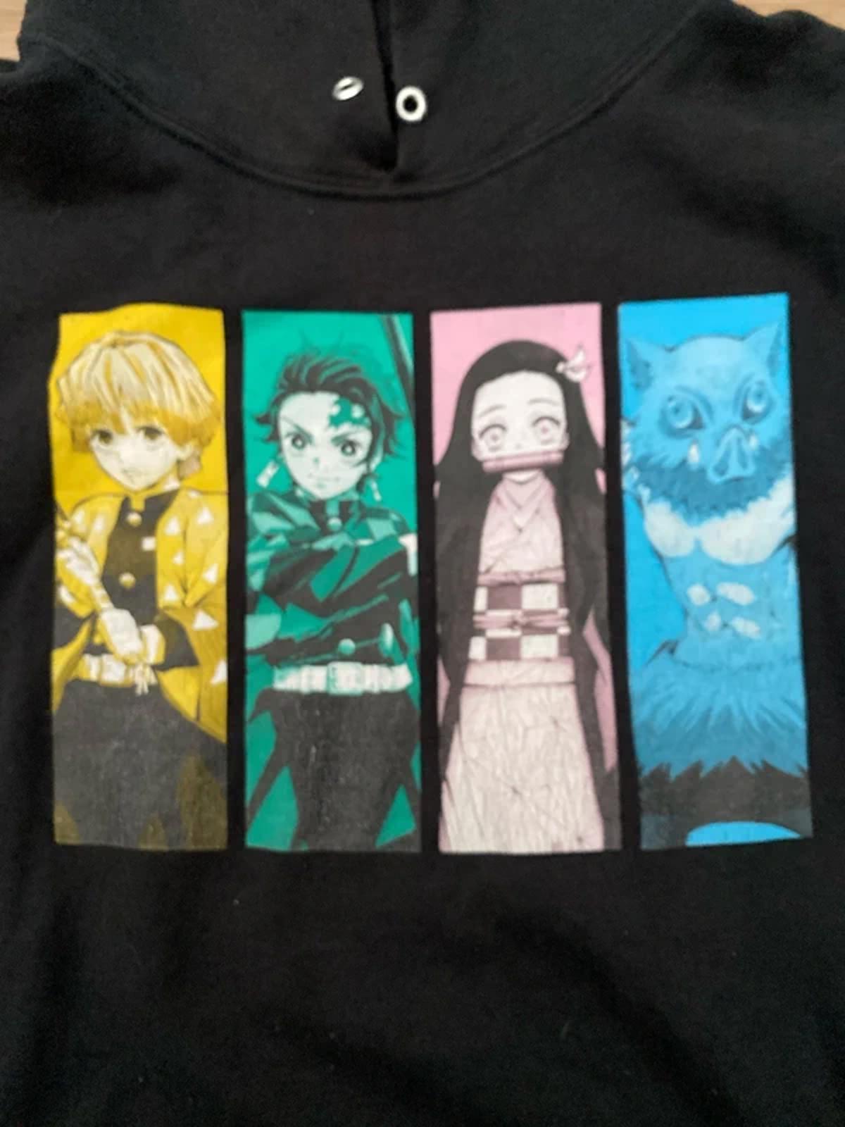 Demon Slayer Hoodie Black with graphics XL