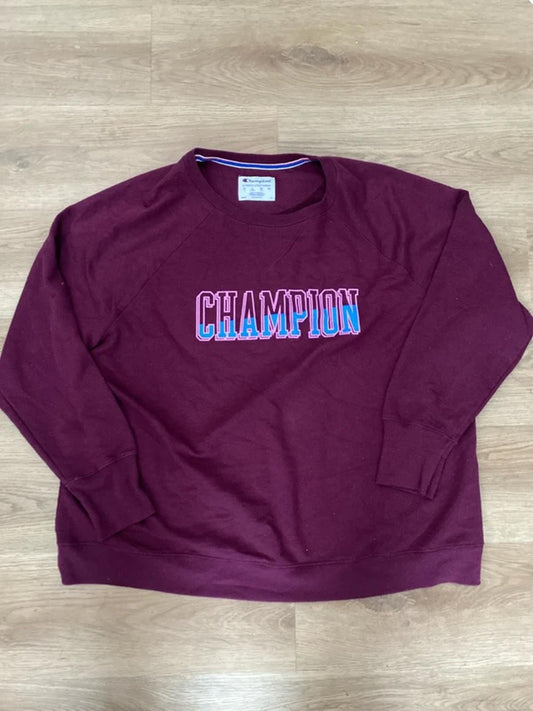 Champion burgundy sweater with graphic usa 3x size
